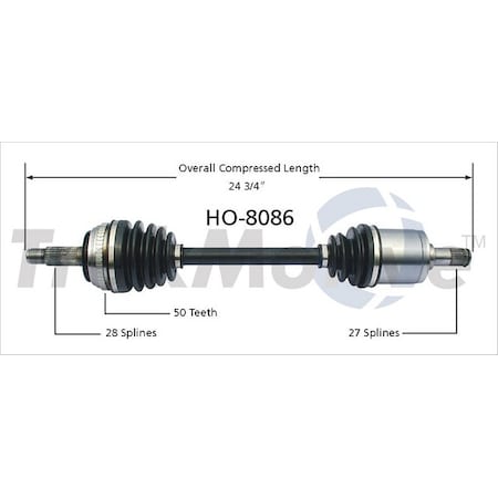 Surtrack Axle Cv Axle Shaft, Ho-8086 HO-8086